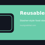 Illustration of reusable silicone food storage bags