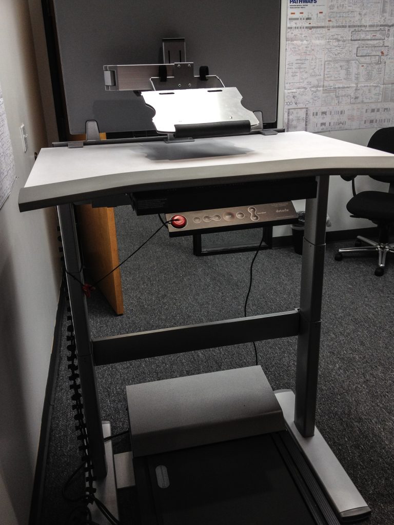 Treadmill desk workstation