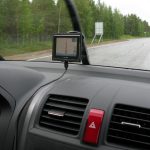 Dashboard-mounted car navigation device