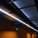 Close-up of an LED strip light