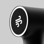 Handheld massage gun close-up