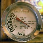 Meat thermometer dial close-up