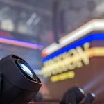 A projector on a table