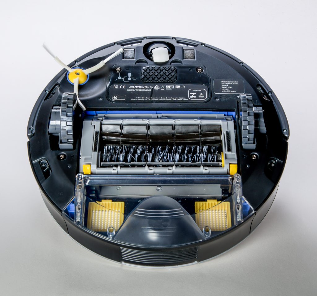 Robot vacuum on floor