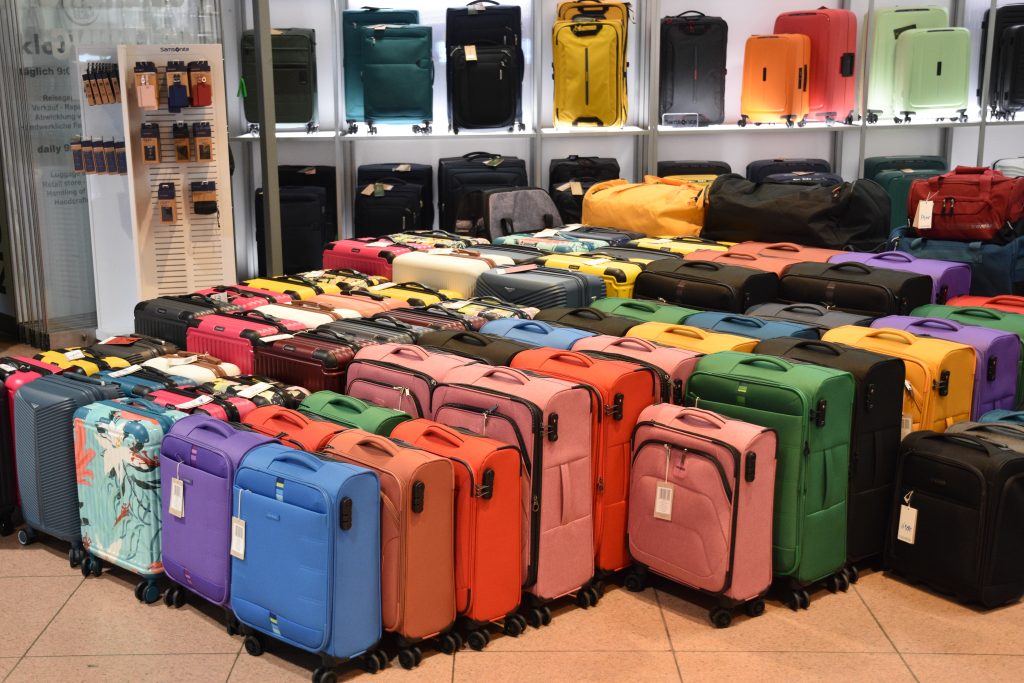 Stack of trolley suitcases