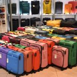 Stack of trolley suitcases