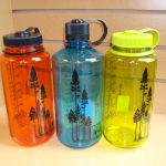 Plastic reusable water bottle