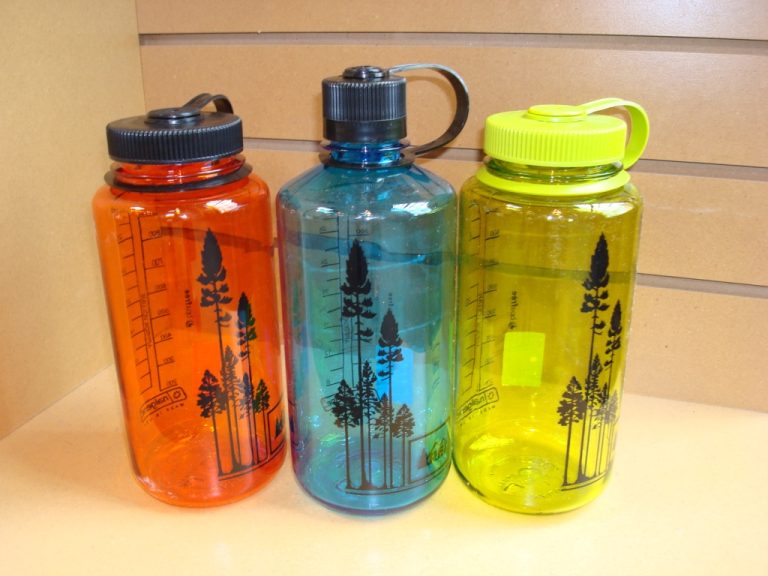 Plastic reusable water bottle