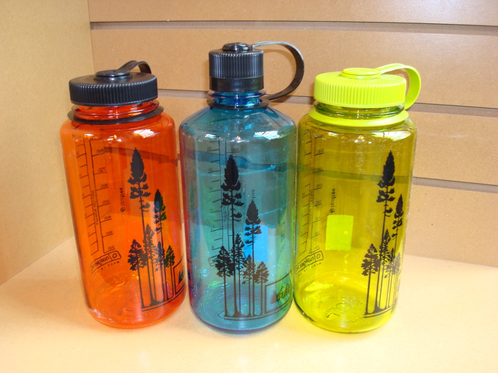 Plastic reusable water bottle