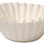 Stack of white cone coffee filters