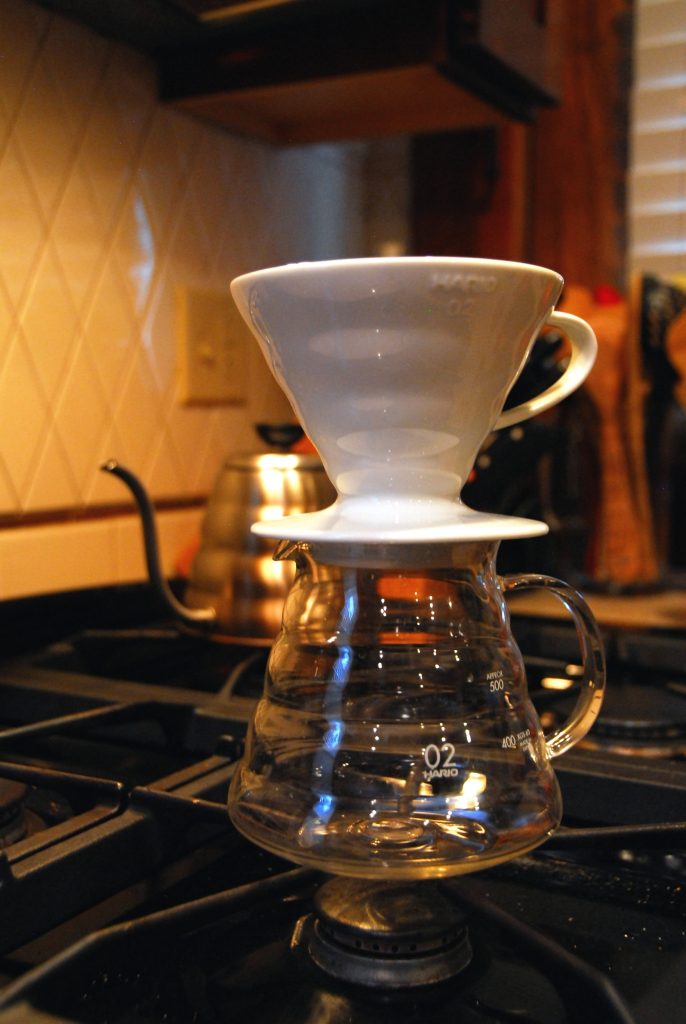 Hario V60 dripper with Buono kettle