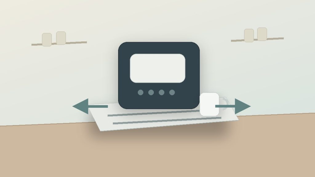 Unbranded editorial illustration of a countertop appliance on a sliding tray