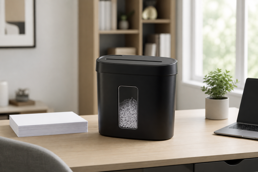 Amazon Basics 8-Sheet Cross-Cut Paper Shredder Review (2026): The Home-Office Cleanup Tool That Makes Sensitive Paper Less Stressful